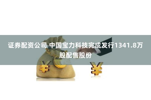 证券配资公司 中国宝力科技完成发行1341.8万股配售股份