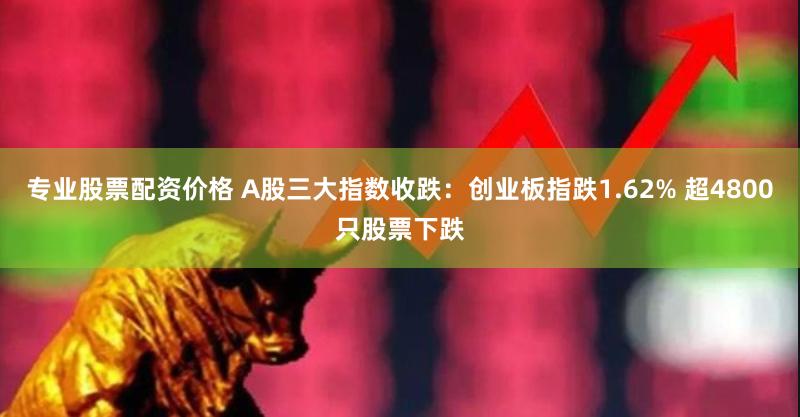 专业股票配资价格 A股三大指数收跌：创业板指跌1.62% 超4800只股票下跌